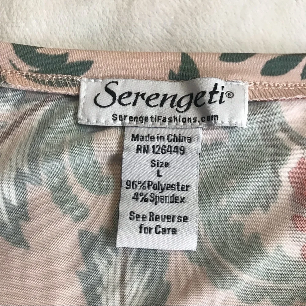 Serengeti Set Of 2 Skirt / Top Women’s Size L Multicolor Pullover 3/4 Sleeve - Picture 7 of 16